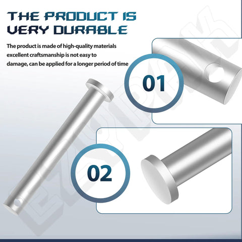 Close-up of silver metal posts from the Top Shelf Grill Lid Hinge Replacement Kit Four Pack For Weber 88206.