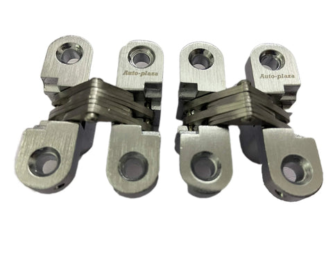Hidden 1-3/4 Inch Stainless Steel Door Hinges Set Of 4 Concealed Barrel Invisible Hinges for cabinets, doors, and tables.