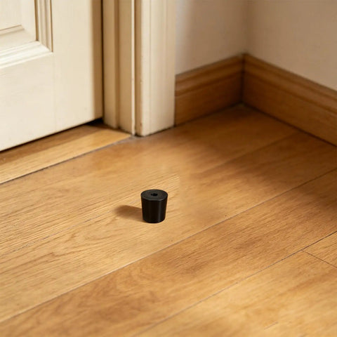 Heavy Duty Black Rubber Door Stoppers For Wall Mounted Installations, Non Slip Anti Collision Door Bumpers, Protective Shield