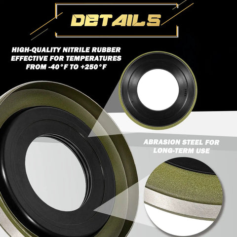 Close-up of gimbal bearing grease seal with durable NBR material for Alpha One Gen I and II and Bravo I II III stern drives.