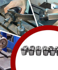 ER40 Collets Set 12 Pieces Common Sizes From One Eighth Inch To One And One Eighth Inch For R8 CAT40 BT40 CNC Chucks Or Holders Built Tough