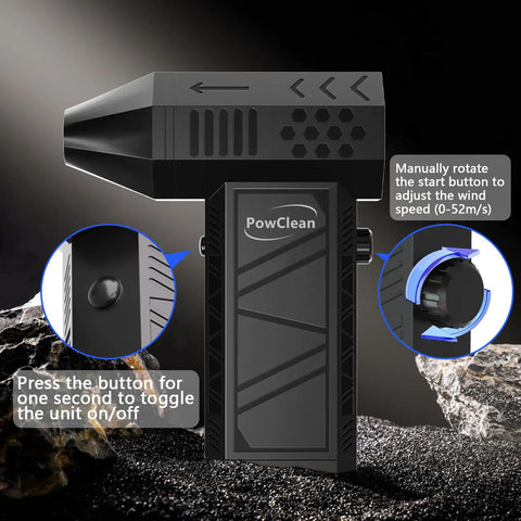 Ultra Powerful Beast Mode Mini Air Blower Duster With 130000 RPM Brushless Motor 8000mAh Battery USB C Recharge Portable Dust Blower