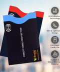 Travel RFID Blocking Card Sleeves Set Of 12 With Color Coded Envelopes for Identity Theft Protection and Credit Card Security