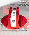 Red Magnetic Jack Pads Set 2 Pack Solid Aluminum Grooved Pucks With Screw Fix 2.85 Inch Wide for Cars SUVs Trucks