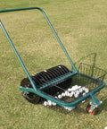 Portable Golf Ball Retriever With 600 Ball Capacity And 13 Channel Picker Lightweight Durable Steel Frame on grass