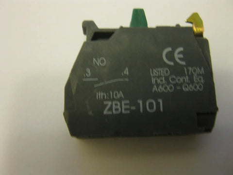Bulk 10 Pack ZBE 101 Normally Open Contact Blocks For Heavy Duty Control Panels Rock Solid Green Push Button Modules part view.