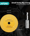 One Quarter Inch Hex Shank Diamond Cutting Blade Set With Two Discs For PVC Pipe Cutter And Glass Cutting Great For Glass Jade