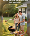 Natural Pine Fire Starter Cubes For Fireplace Campfire Chimney BBQ And Fire Pit 32 Cube Pack With BBQ Grill In Backyard