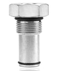 Must Have Two Pack Oil Rail Adapters Kit And One High Pressure Oil Pump IPR Valve Air Test Fitting Tool For Ford 6 0L Powerstroke Diesel Engine DIY Friendly Diesel Maintenance Gear For F Series Super Duty Trucks silver metal adapter close-up
