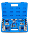 Metric Tap And Die Set Kit Pro Grade All In One With Long Handled Wrench And T Handles, Includes Adjustable Die Wrench, Screwdriver, And Thread Pitch Gauge