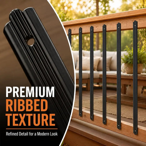 29.5 Inch Metal Deck Balusters 50 Pack Flat Spindles For Deck And Stair Railing Fits Composite Or Metal Rails Aluminum Balusters