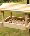 Outdoor Wooden Bird Feeder For Hangin Attracts Cardinals Finches Bluebirds Mealworm Ready Easy Clean With Hemp Rope