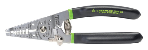 Pro Stainless Wire Stripper Cutter And Crimper Curve 6-14 AWG Solid And 8-14 AWG Stranded 7.5 Inch Heavy Duty Tool