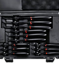 12 Piece Snap Ring Pliers Set For Internal And External Circlips With Straight And Bent Jaw Tips, Includes 0.038 Inch, 0.047 Inch, 0.070 Inch, 0.090 Inch Sizes, 6, 8, 9 Inch Pliers, Pro Grade Circlip Remover Kit, Must-Have Garage Gear in a black case