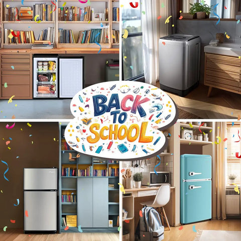 Slick 3 Cu Ft Mini Upright Freezer Boasts Three Smooth Pull Down Drawers And Adjustable Thermostat For Rapid Cooling in a dorm setting.