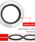 Beefy Aluminum Cam Lock Hose Fittings 1 Inch Plug To NPT Male Global Type Cam And Groove Quick Disconnect Pack Of 2 With 2 Camlock Gasket Fittings White For Industrial Fluid Transfers sealing ring and two spare gaskets