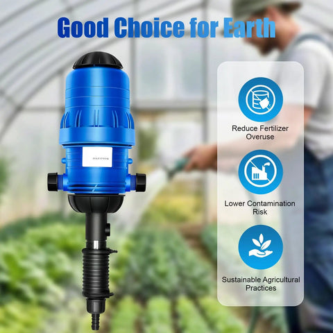 Adjustable Water Powered Fertilizer Injector For Drip Irrigation 0.4 Percent To 4 Percent Flow Rate High Efficiency Dosing Pump