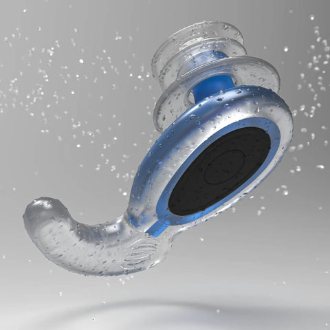 Waterproof Ear Plugs For Swimming And Watersports That Really Work, Comfortable Fit For Men Women And Kids, close-up view.
