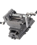 Get This Bad Boy Of A 3 Inch Heavy Duty Bench Vise Cast Iron Construction With Solid Steel Jaws Perfect For Milling And Drilling Machines Durable Cross Flat Table Clamp Tool That Holds Firm No Slippage Guaranteed For Serious Workshop Projects And - close-up view showing heavy-duty metal design and adjustment lever.