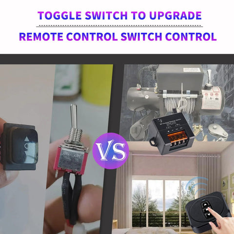 Amazon SRDKG 12V forward/reverse remote control switch; two-device kit with wireless remote for 5–48V DC motors