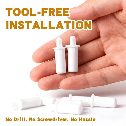 Quick Fit Spring Loaded Shutter Pins No Sweat Install Total Plantation Shutter Repair Kit Easy Drop In white pins in hand