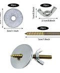 20 Piece Pro Grade Bird Cage Screw Set With Wing Nuts For Rapid Perch Mounting showing screws, washers, and wing nuts for installations.