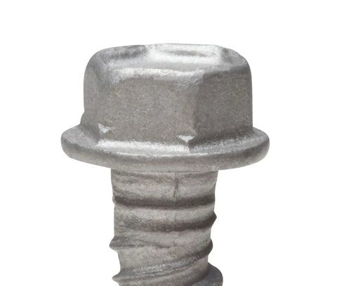Close-up of One Quarter Inch By Three Quarter Inch 410 Stainless Steel Hex Heavy Duty Masonry Screws Kit With Drill Bit 100 Pack