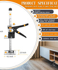 RENYINDA labor-saving arm jack diagram; all-steel, black with orange accents, 15.7-inch lift, 300 lb capacity