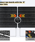 Wall Mounted Bolt And Screw Organizer Bins Set showing connection of two black plastic hanging plates with storage boxes.