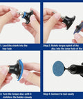 Tutorial for mounting disc on 101 Piece 2 Inch Sanding Discs Kit With One Quarter Inch Holder Pro Grade Set