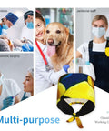 Breathable Work Cap With Upgraded Protection For Hair, Keeps Frizz At Bay, displayed in a colorful design with elastic back fit.