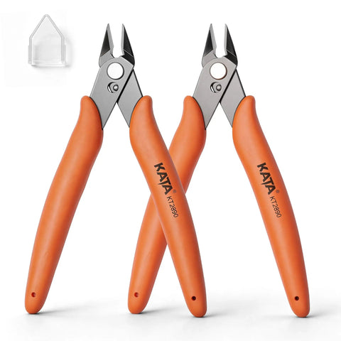 Pro Grade Micro Wire Cutter Pliers Flush Cutters For Jewelry Making And Hobby Models Gundam Electronics Two Pack