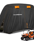 Four Passenger Golf Cart Cover Heavy Duty 420D Waterproof All Weather Protection With Zipper Doors Fits EZGO Yamaha Club Car