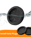 Rubber Grommets 2-1/8 In ID, 2-1/2 In Drill Hole, Double-Sided Wire Protection Plugs with water resistance feature displayed.