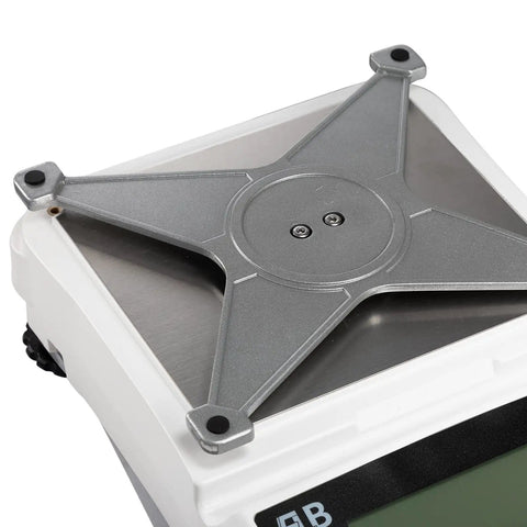 Top view of Ultra Accurate Lab Scale 5000g With 0.01g Increments Pro Grade Digital Precision Balance showing sturdy metal platform.