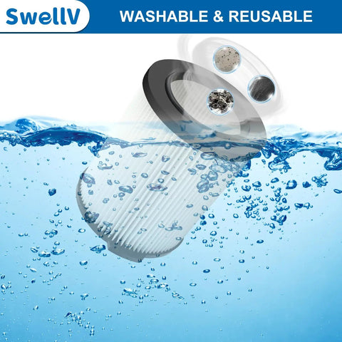 VF4000 Replacement Filter For 5 To 20 Gallon Wet Dry Vacuums And Husky 6 To 9 Gallon Models, floating in water