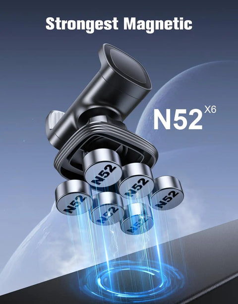 Magnetic Phone Holder For Gym And Metal Surfaces With 360 Degree Rotation, featuring strong N52 magnets for secure hold