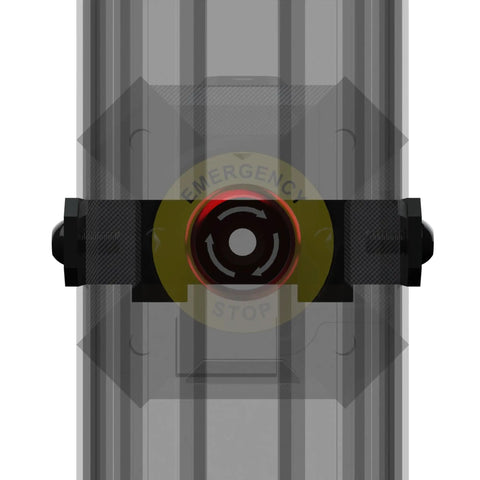 Emergency Stop Mount For Podium Kill Switch, USA Made Sim Racing Rig Bracket, Fits 4040 And 8020 Aluminum Profiles, Front View