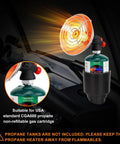 Portable Propane Heater for Golf Carts With Cup Holder Keeps You Toasty In Cold Rounds installed in a golf cart