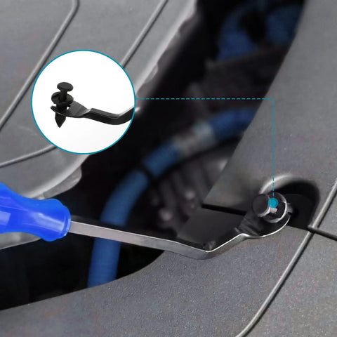 Installation of Must Have 835 Piece Car Push Retainer Clips And Plastic Fasteners Kit under hood
