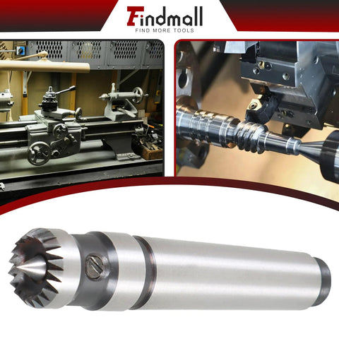Findmall 2MT wood turning drive center, 5/8-inch shaft, silver metal lathe accessory.