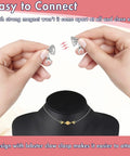 Hands demonstrating Lobster Clasp Necklace Clasp Extender Kit Grab And Go 14K Gold And Silver Finishes For Necklaces And Bracelets.