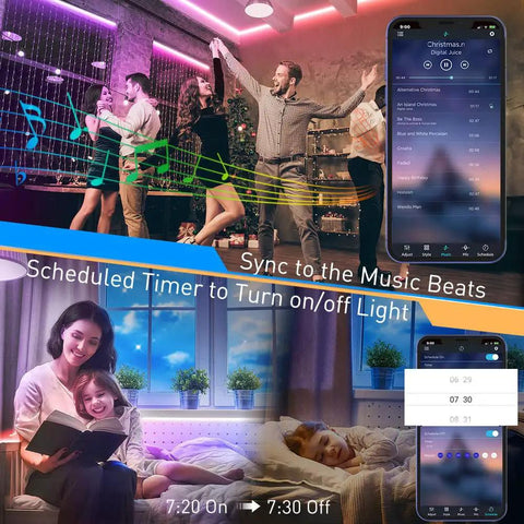 RGB Under Cabinet Lighting Kit With App Control And Remote, 10 Pcs 20Inch LED Strip Lights Total Sixteen Point Four Feet music sync