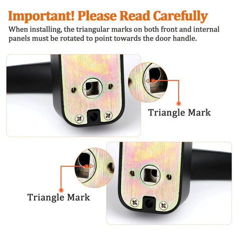 Keyless Entry Digital Door Lock With Dual Keypad, Front Door And Gate Lock For Outdoor Fence, installation guide details