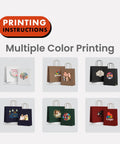 Various Go-To Custom Kraft Paper Bags With Handles, 100 Pack, 12.6 Inches By 4.3 Inches By 9.8 Inches, Dual Sided Printing For Names Or Logos