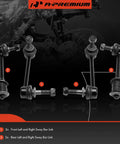 Set Of Four Front And Rear Sway Bar Links Kit For Toyota 4Runner 2003-2022 FJ Cruiser 2007-2014 And Lexus GX470 2003-2009 Without Kinetic Dynamic Suspension Stabilizer Link Upgrade on black background