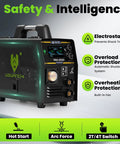 200 Amp Aluminum MIG Welder Dual Voltage 110V And 220V Beefy 5 In 1 Multiprocess Welder with LED Display and safety features