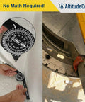 Boss Grade Miter Saw Protractor And Crown Molding Angle Finder demonstrating easy angle measurement for precise cuts.
