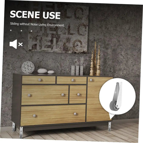Pro Grade Barn Door Roller Hardware Replacement Kit Featuring Heavy Duty Directional Caster Wheels Built Different Smooth Operator Glide System on furniture.