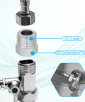 2-pack 1/2 G male to 3/8 compression female pipe fittings, plated metal for faucet supply lines